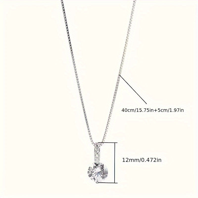 Sparkling, elegant and lovely droplet shaped pendant necklace, fashionable, classic and multifunctional Women's plated collarbone chain