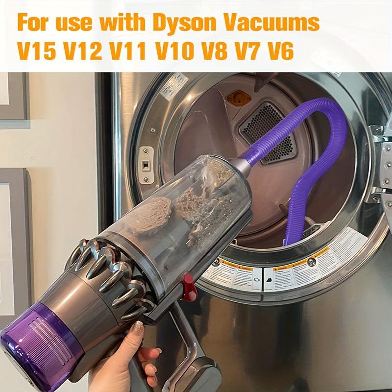 1 Set, Dryer Vent Cleaner Kit Vacuum Hose Attachment For Dyson V15 V12 V11 V10 V8 V7 V6 Vacuum Cleaners, Lint Remover, Dryer Lint Vacuum Att