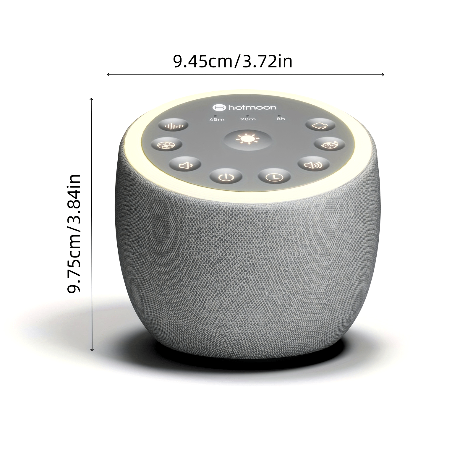 40 Soothing Sounds Cocoon Plus USB White Noise Machine - 32-Level Adjustable Volume, 8-Color Night Light, 4 Timers, Memory Function - Sleek Design, Plug-In, Sound Tool for Sleep, Yoga, Meditation