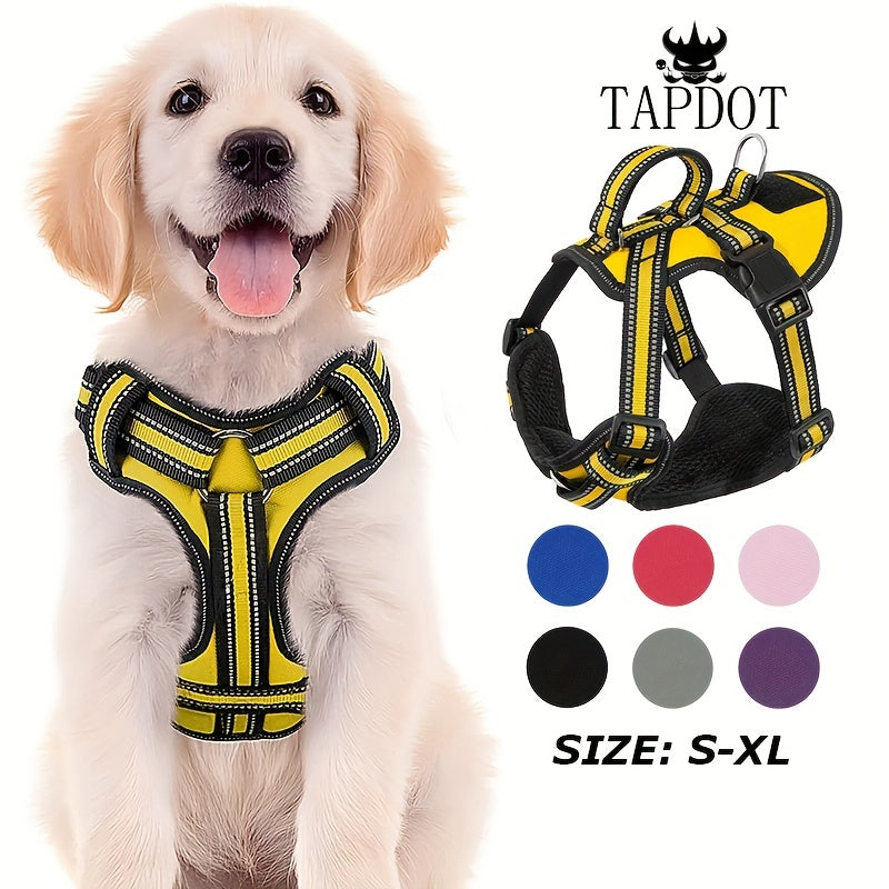 Comfortable & Reflective No-Pull Dog Harness - Adjustable Soft Padded Vest for Small to Large Dogs