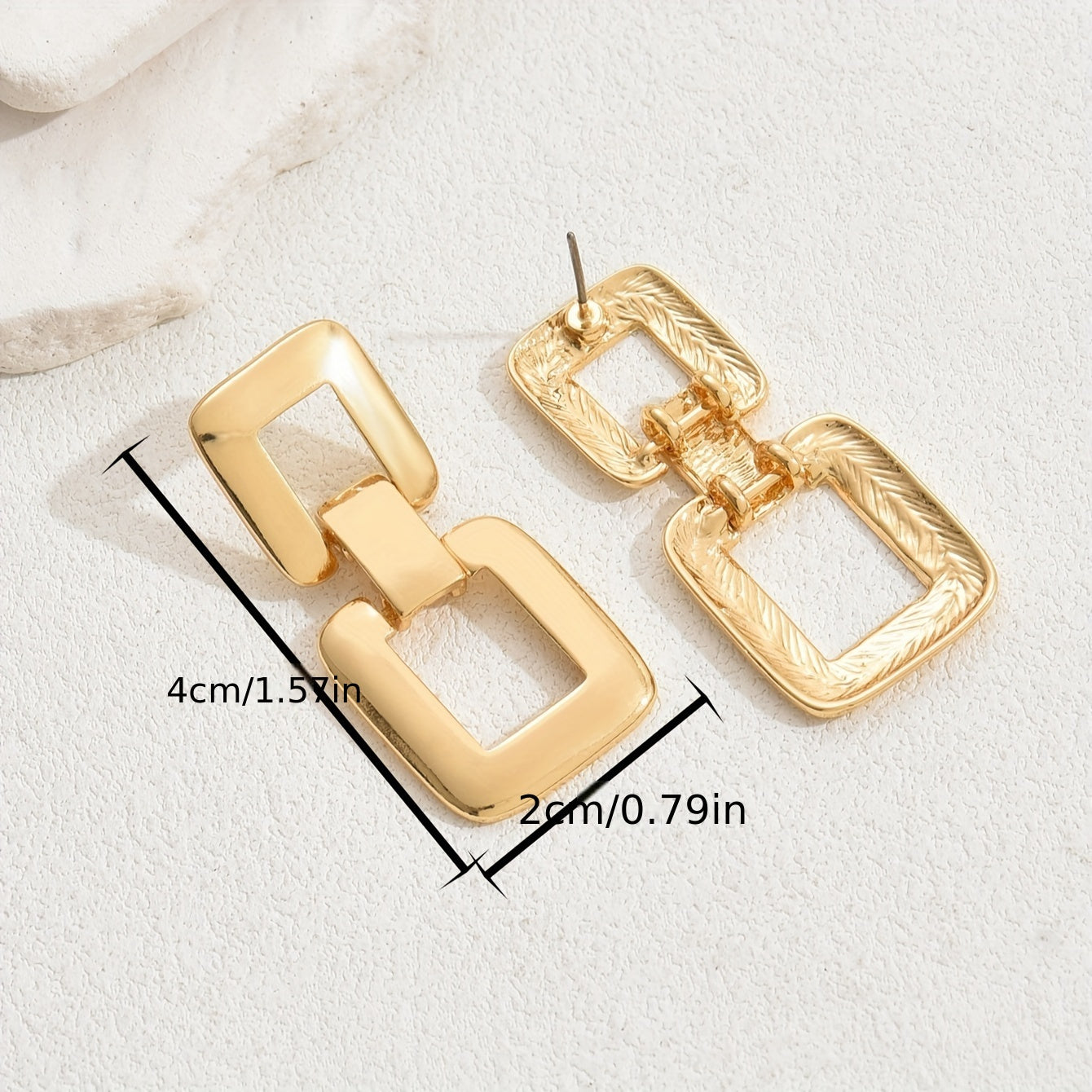 Golden Chain Design Dangle Earrings Elegant Sexy Style Zinc Alloy 18K Gold Plated Jewelry Trendy Female Earrings