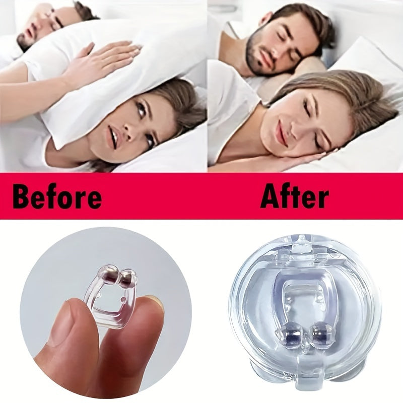 3pcs Anti Snoring Device, Magnetic Anti Snoring Nose Clip, Men And Women Creative Sleeping Aid