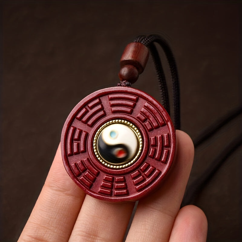 1pc Traditional Tai Chi Cinnabar Pendant Necklace For Men Gift Year Of Life Necklace Jewelry