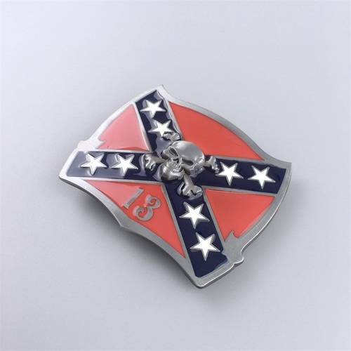 New Vintage Skull Cross Star Flag Belt Buckle US Local Shipping