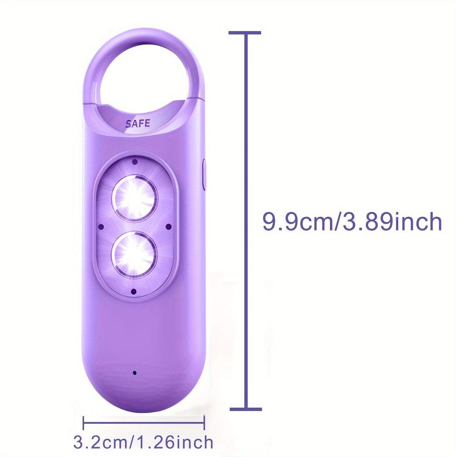 Rechargeable Keychain Alarm for Women, 130 dB Loud Safety Sound Personal Alarm with LED Flashing SOS Emergency Signal, USB Charging, 120mAh Lithium Polymer Battery, ≤36V Operating Voltage, with Safety Whistle Included