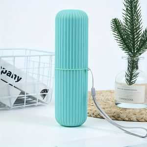 1pc Hypoallergenic Portable Travel Toothbrush Holder Set with Storage for Mouthwash and Toothpaste - Essential for Business Trips