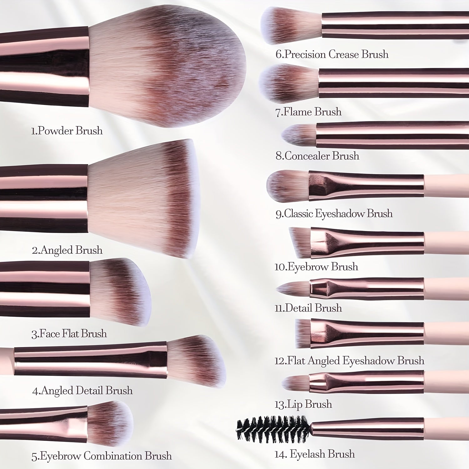 Travel Makeup Brush Set Foundation Powder Concealers Eye Shadows Makeup Set with LED Light Mirror 14 Pcs Mini Makeup Brushes, Valentine's Da