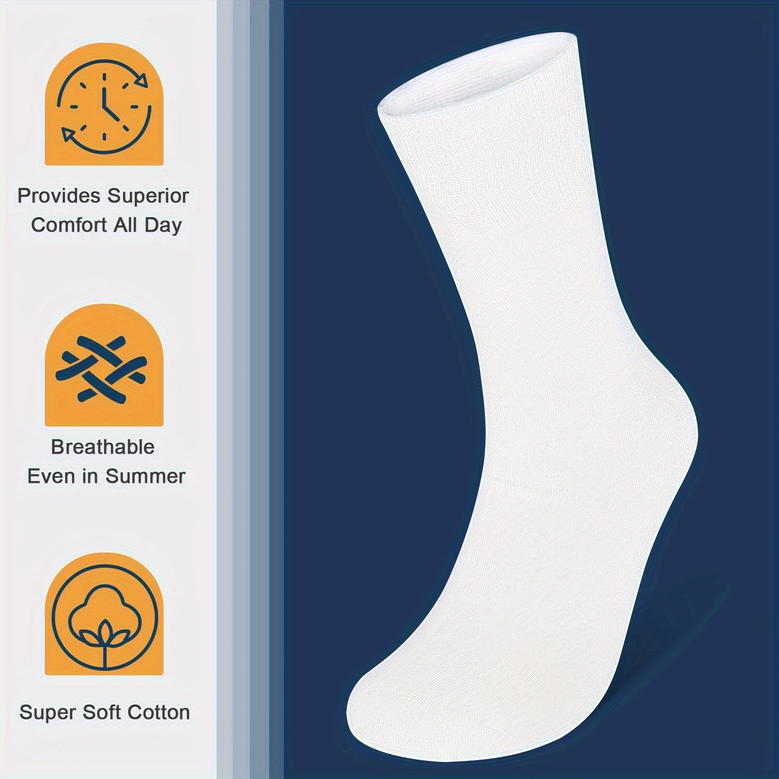 6 Pairs Of Diabetic Socks, Loose And Elastic For Diabetic Patients And Pregnant Women, Moisture Absorption And Perspiration