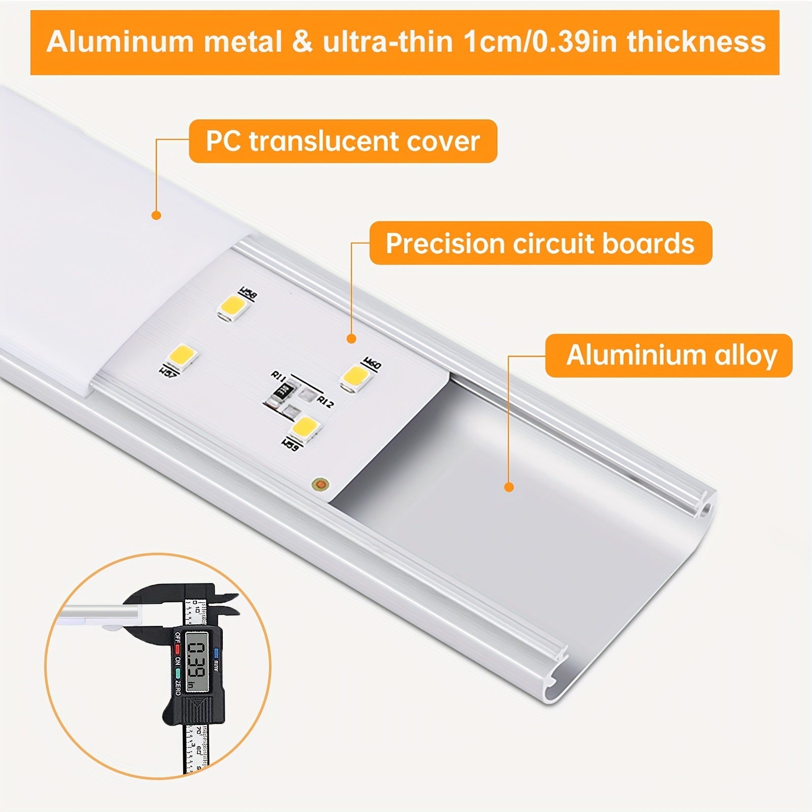 1pc LED Motion Sensor Cabinet Light, Under Counter Closet Lighting, Wireless  Magnetic USB Rechargeable Kitchen Night Lights, Battery Powere