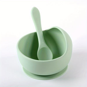 The Ultimate Baby Bowl Set: Anti-Drop Silicone Bowl, Spoon, and Cutlery - Portable and Anti-Slip, Halloween Christmas Thanksgiving Day Gift