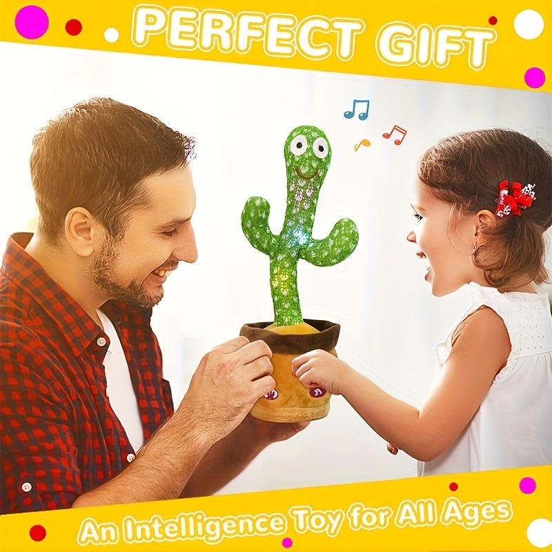 Talking Cactus Toy, Dancing Cactus Baby Toy with Lighting, Singing Mimicking Cactus Baby Toys Repeat What You Say Cactus, Recording 15 Secon