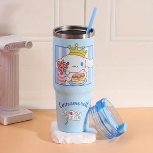 Sanrio 900ML Insulated Water Bottle: Leakproof & Shatterproof – Perfect for Outdoor, Office, and Home with Hello Kitty Design