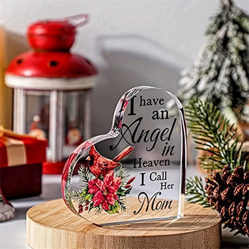 1pc, Red Memorial Cardinal Gift,Condolence Gift, Mom In Heaven Christmas Cardinal Memorial Gifts,Christmas Present,Commemorative Decorative Gif,Remembrance Gifts (Mom),Christmas Gift