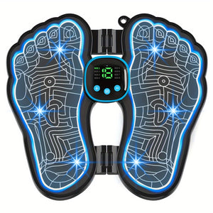 EMS Foot Massager, TENS Massager, Used to Foot, Foldable And Portable, with 8 Modes And 19 Intensities