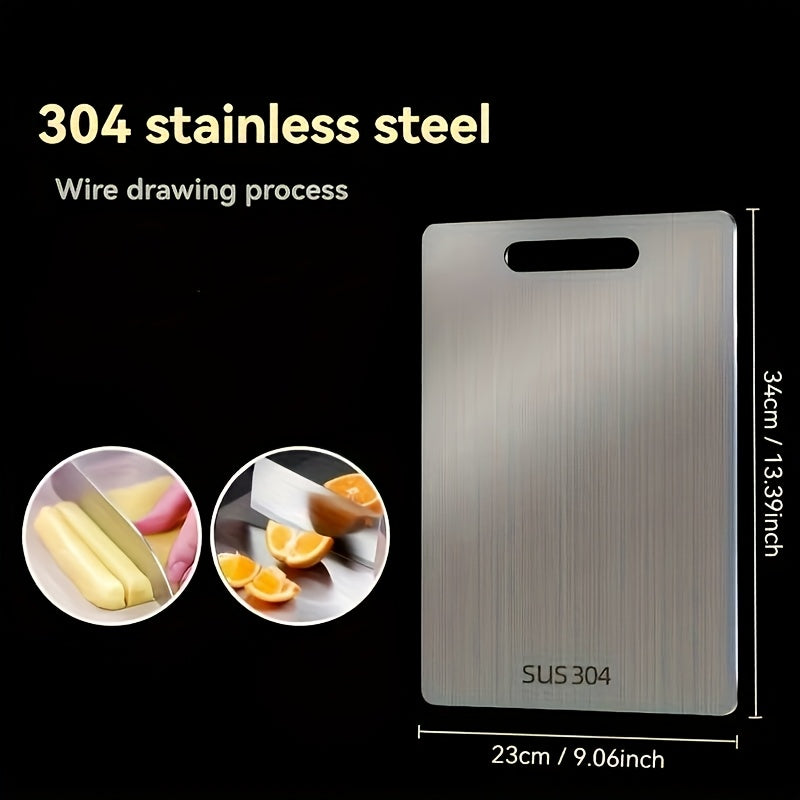High-grade stainless steel double-sided cutting board - Food grade, retains the original flavor without damaging the knife, multiple sizes available