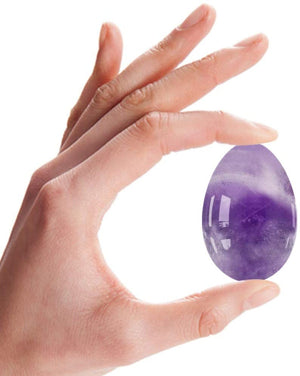 Natural Amethyst Yoni Egg Set Female Pelvic Floor Muscle Kegel Movement Tightening Emerald Crystal Yoni Egg