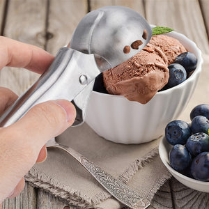 Heavy Duty Stainless Steel Ice Cream Scoop - Trigger-Activated For Easy Serving!