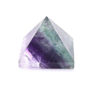 Natural Fluorite Pyramid Quartz Healing Stone Reiki Crystal Tower Point Home Decor Crafts Of Gem Stone Meditation Ornaments