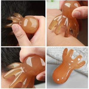 3pcs Massage Scraping Tools Small Frog Meridian Massage Comb Dolphin Head Massage Comb Octopus Massage Comb