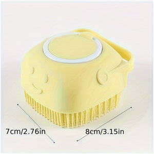 Two-in-One Silicone Pet Bath and Massage Brush for Dogs - Gentle Cleaning Tool
