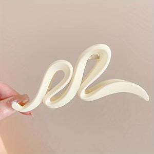 Curve Pattern Large Hair Clip Hair Accessory For Girls