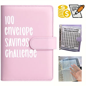 Achieve Your Financial Goals: Fun $5,050 Envelope Challenge Savings Binder with 26-Page Cash Tracker