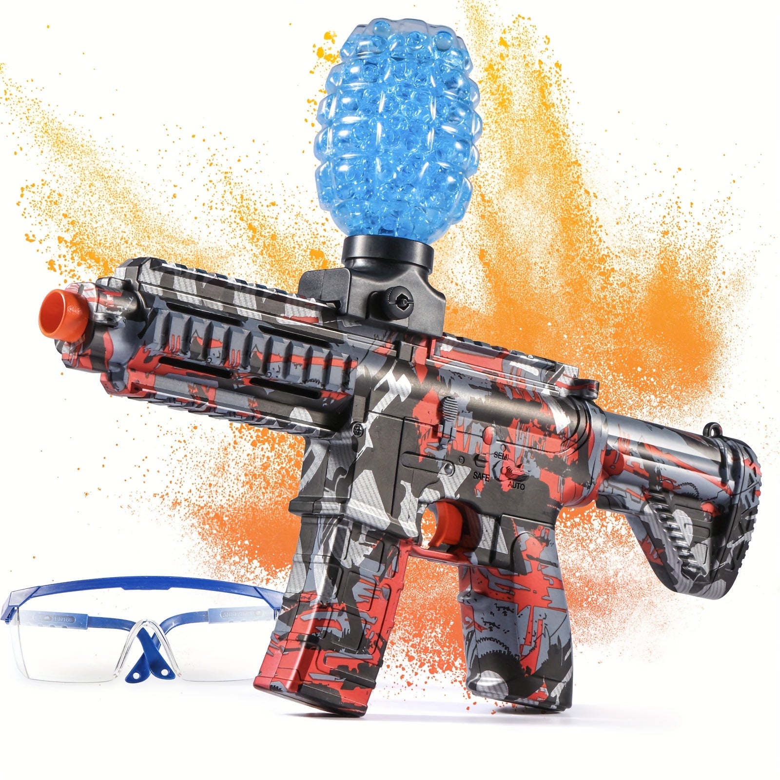 Exciting Electric Ball Blaster Toy For Kids And Adult High-Speed, Metallic Finish, Rechargeable With Safety Goggles