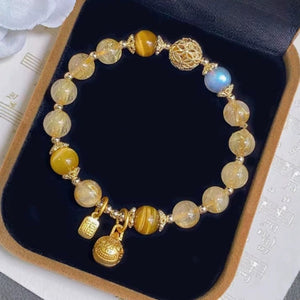 Natural Rutilated Quartz Bracelet Fortunate Making Bracelet Money In Bracelet