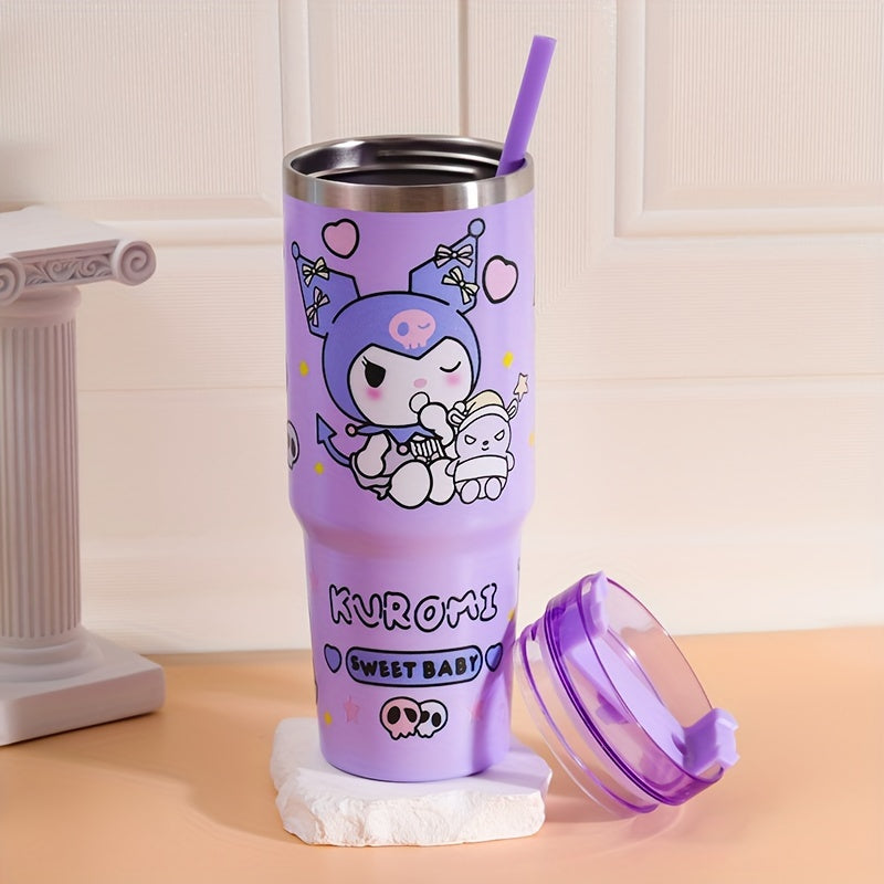 Sanrio 900ML Insulated Water Bottle: Leakproof & Shatterproof – Perfect for Outdoor, Office, and Home with Hello Kitty Design