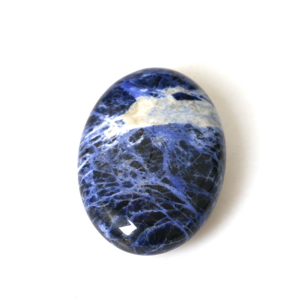 Blue and White Striped Palm Stone Healing Reiki Polished Chakra Specimen 6cm