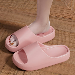 Women's Quick-Dry Soft-Sole Home Slippers, Casual Solid Color Couple Outdoor Thick-Soled Comfortable Beach Pool Slippers
