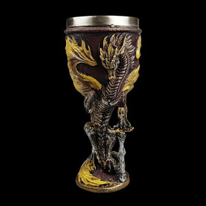 1pc, 7oz (200ml) Dragon Sword Cup, Medieval Dragon Wine Glass, Stainless Steel Champagne Glass, Gothic Dragon Sword Goblet, For Scotch Bourb