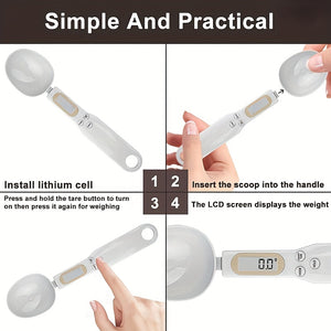 1pc 500g/0.1g Electronic Measuring Spoon Scale, Household Small Kitchen Electronic Scale, Weighing Spoon, Measuring Handheld Accessories Sca