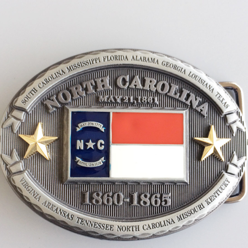 New Vintage North Carolina State Flag Oval Belt Buckle US Local Shipping