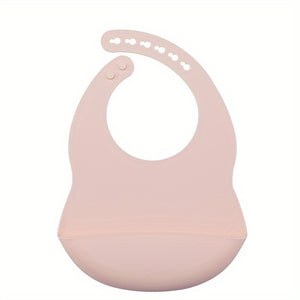 1pc Baby Soft Bib, Simple Plain Color Blank Pattern Adjustable Size Silicone Bib For 1 Year Old + ,Christmas, Halloween, Thanksgiving Day Gi