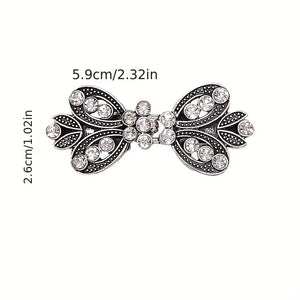 1pc, With Clip New Rhinestone Sweater Clip Alloy Cloak Buckle Collar Clip Silk Scarf Buckle Women's Waist Fixed Brooch, Embroidery Applique