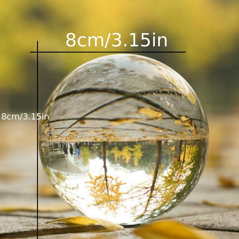 1pc Optical Glass Reflective Spheres, K9 Crystal Sphere Ball, Decor Photography Ball, Clear Contact Juggling Ball, No Stand