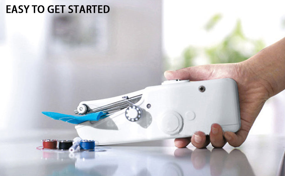 1pc Handheld Sewing Machine Mini Sewing Machines, Portable Sewing Machine Quick Handheld Stitch Tool For Fabric, Kids Cloth, Clothing - 2 Co