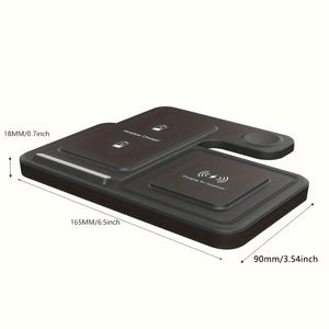 Foldable 3 In 1 Fast Charging Station, 15W Wireless Charger Stand For IPhone 15, 14, 13, 12, 11/Pro/Max/Mini/Plus, X, XR, XS/Max, SE, 8/Plus, Suitable For IWatch 1-9, Suitable For Airpods 3/2/Pro