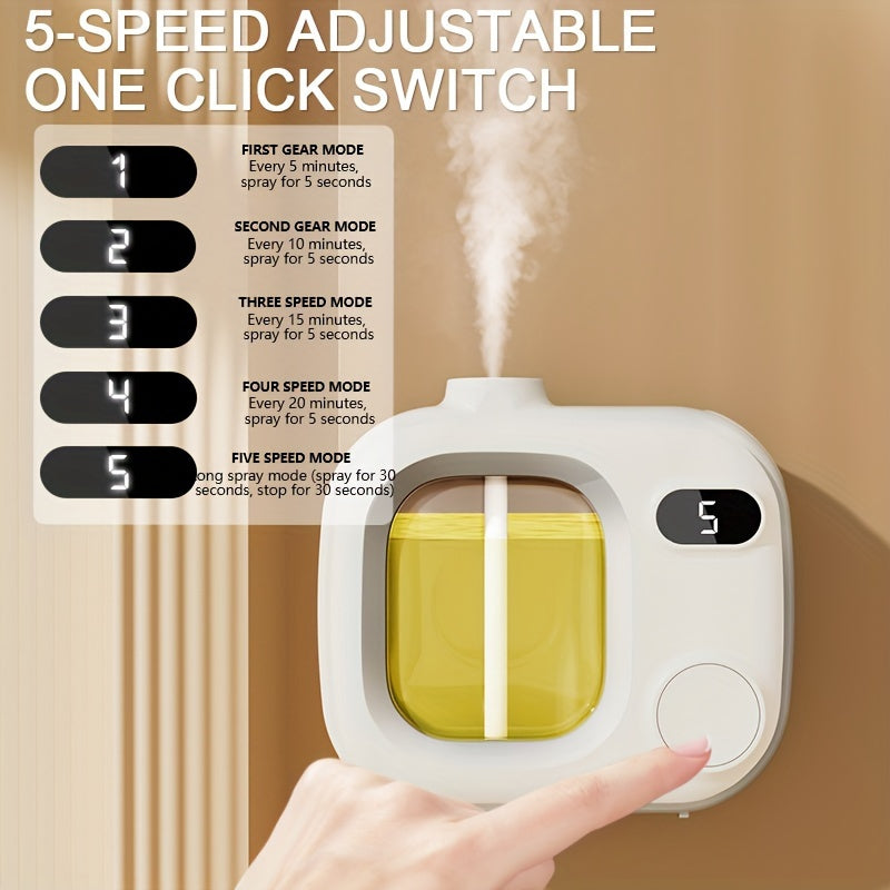 AromaPro Intelligent Aromatherapy Machine - 5 Automatic Timing Perfume Dispenser with 1/2/3/7 Bottles of Essential Oil - Fresh Air Fragrance Machine for Bedroom, Bathroom, Office, and Home Decor, Perfect Gift for Friends, Family, and Holidays