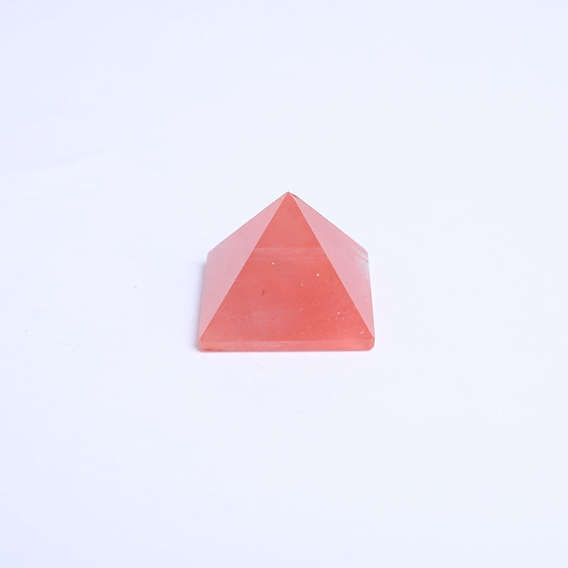 Pyramid-Finest Big  Red Crystal Melting Pyramids  Gemstone 1.18\ Carved Pyramidal Crystal Healing Crafts