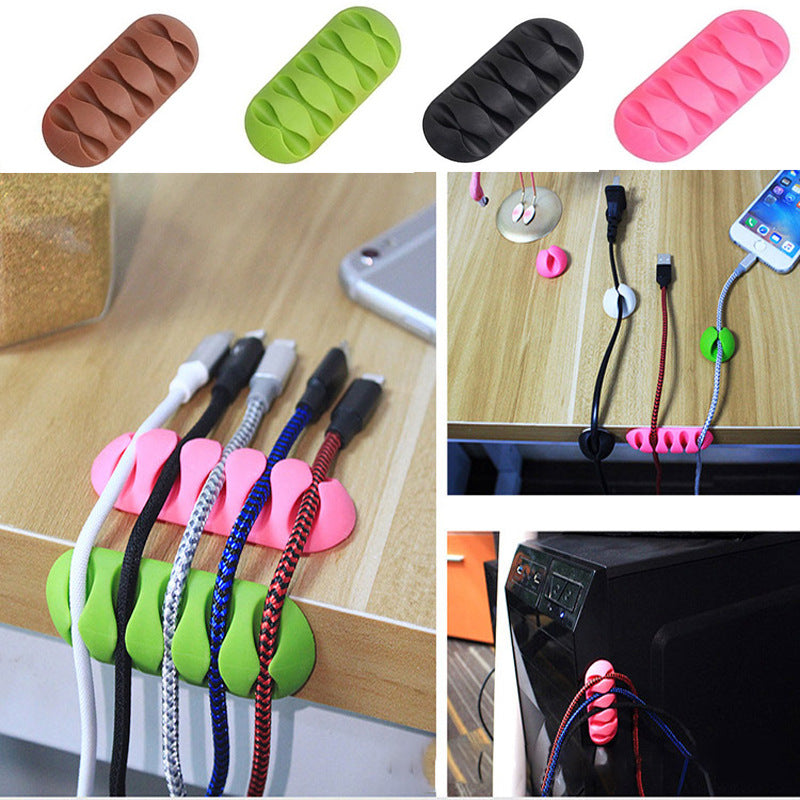 1pc Tangle-Free Cable Organizer - Keep Your Cables Neat and Organized with Durable Silicone