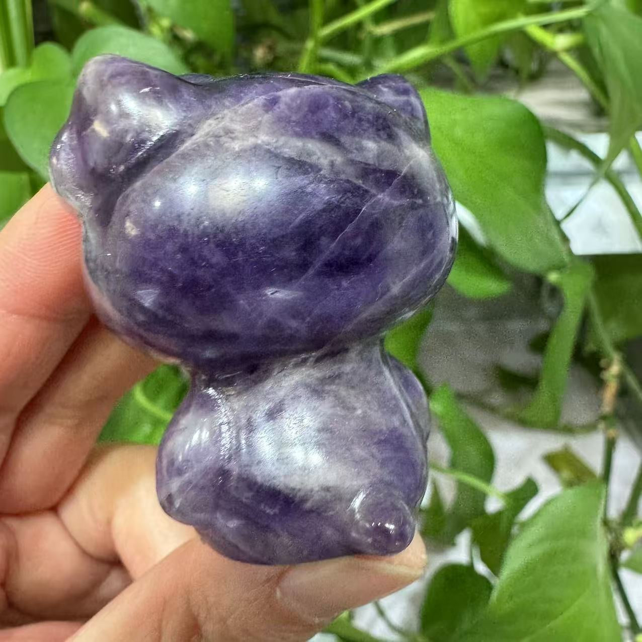 Amethyst Hello Kitty Amethyst Cat Amethyst Collection Amethyst Figurine Amethyst Carving