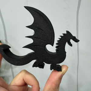 Hand Carved Black Obsidian Flying Dragon Black Obsidian Figurine Crystal Gift Crystal Animal