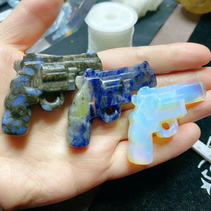 Hand carved Crystal Gun Crystal Collection Crystal Figurine Crystal Gift