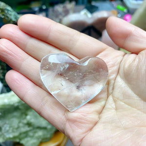 40mm Clear Quartz Heart on Stand Natural Crystal Heart for Healing, Love, and Meditation Premium Gemstone Gift