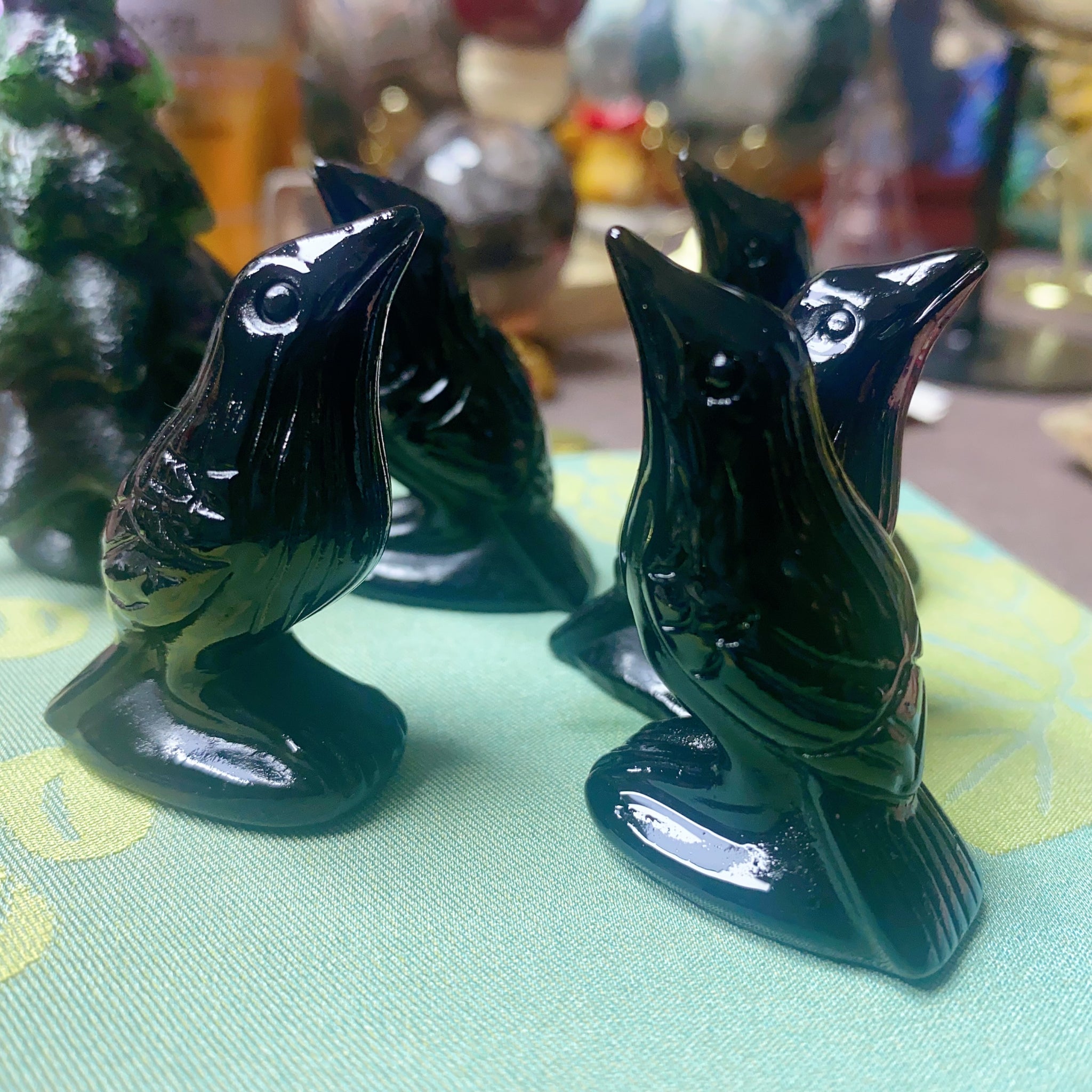 Black obsidian Bird Protection Stone Crystal Animal Crystal Carving Crystal Gift Crystal Healing