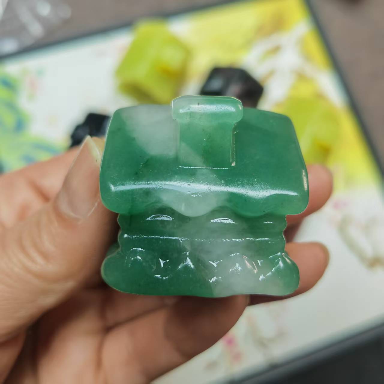 Hand Carved Crystal House Crystal Home Decoration Figurine Crystal Collection