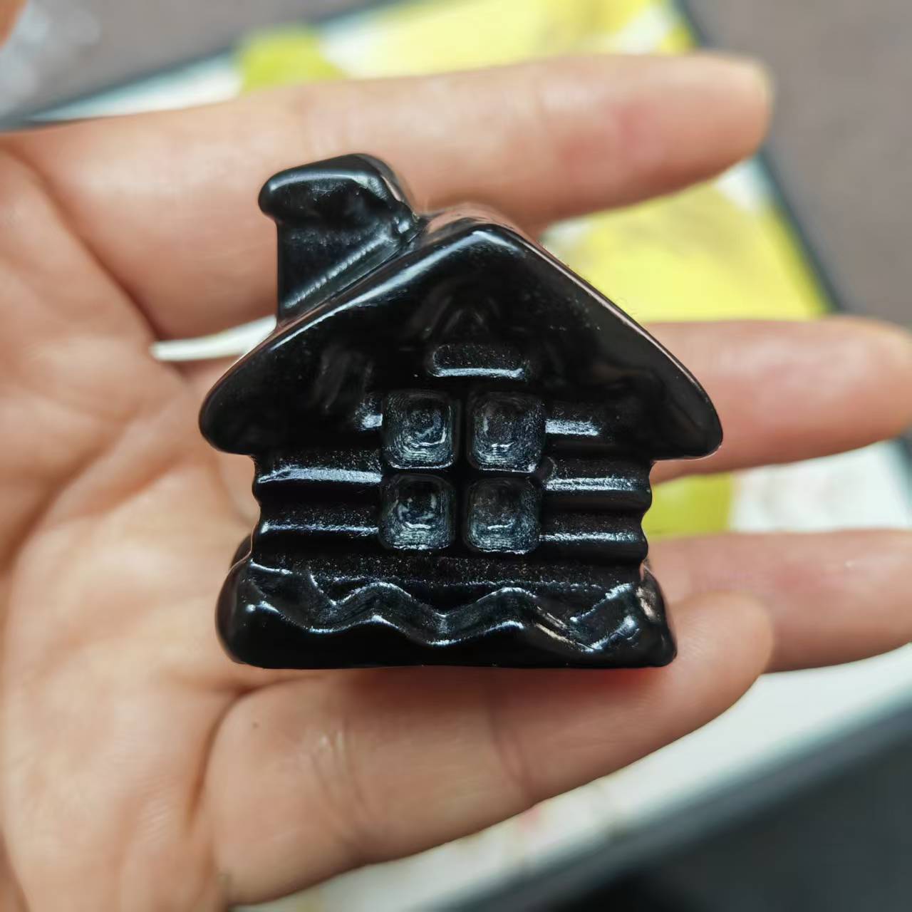 Hand Carved Crystal House Crystal Home Decoration Figurine Crystal Collection