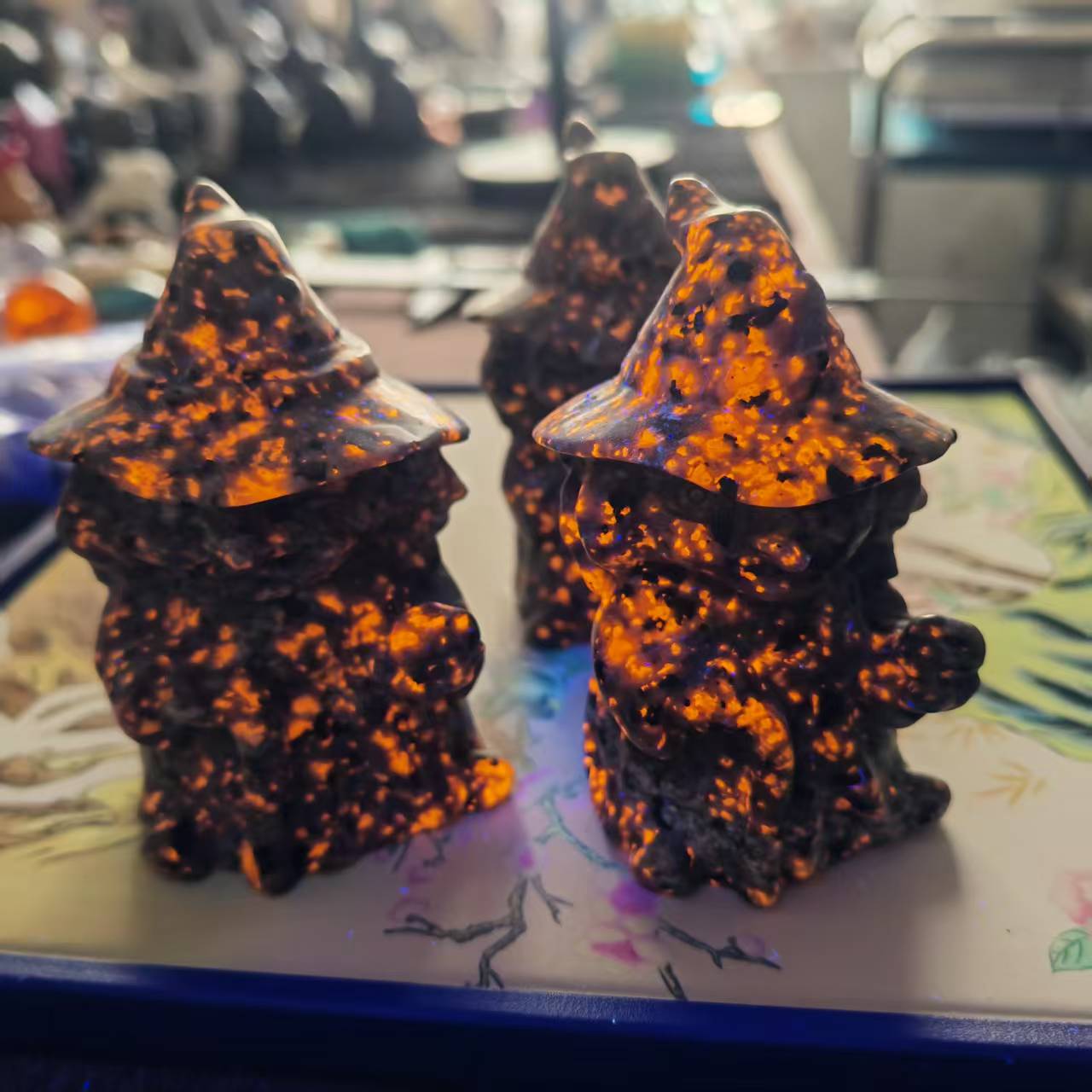 Yooperlite Witches Halloween Decoration Crystal Gifts Spiritual Gifts Family Decorations